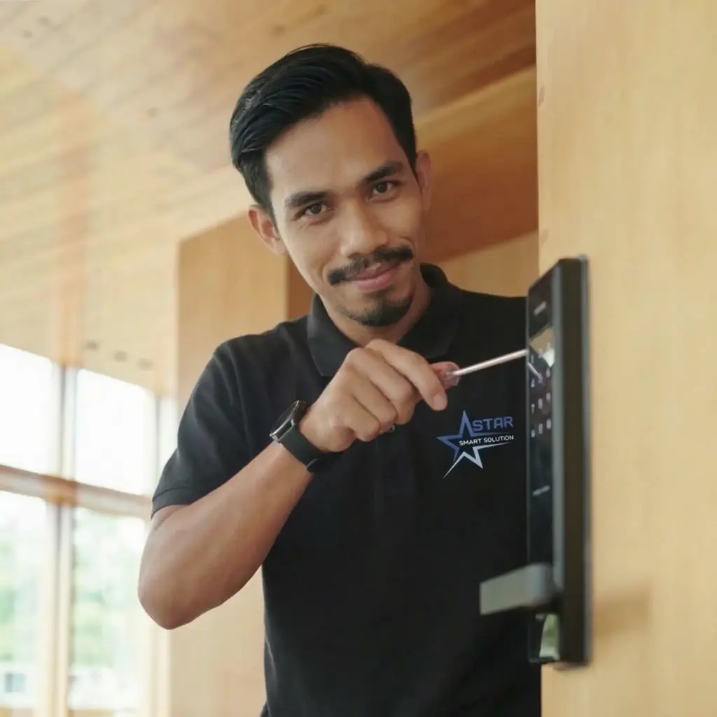 Pemasangan Smart Door Lock oleh teknisi ahli - Star Smart Solution